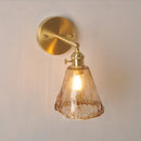 Nordic Brass Wall Lamp Small Copper Glass LED Wall Sconce – Axyaa
