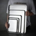 Axyaa Stainless Steel Food Storage Trays, Steamed Sausage Bread Dish, Fruit Plate