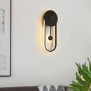 Luxury Nordic LED Wall Lamp Clock Modern Black/Gold Axyaa Brand