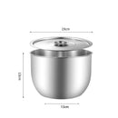 Axyaa Stainless Steel Egg Beater Basin with Lid - Food Storage Container