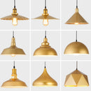 Axyaa Gold Wrought Iron Pendant Light Chandelier for Nordic Retro US Country Style