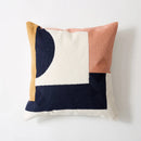 Axyaa Abstract Embroidered Pink Beige Cushion Cover 45x45cm Cozy Living Room Pillow Cover