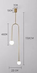 Nordic Gold Pendant Light by Axyaa – Modern Glass Ball Hanging Lamp