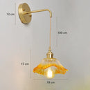 Axyaa Glass Wall Lamp LED Sconce for Bedroom, Modern Mounted Bedside Light