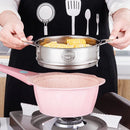 Axyaa Stainless Steel Steamer Pot Grid Tray Double Ear Drain Basket