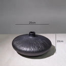 Modern Black Strips Ceramic Vase by Axyaa - Handmade Home Decor & Artistic Flower Arrangement