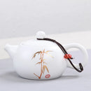 Axyaa White Matte Ceramic Tea pot 180ml-Kung Fu Teapot