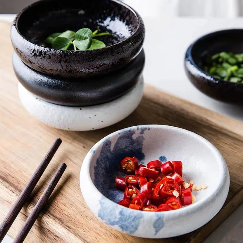 Axya™ Ceramic Round Sauce Dish: Small Seasoning Bowl for Wholesale