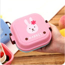 Axyaa Cartoon Lunch Box: Portable 2 Layer Bento, Microwaveable, Colorful Kids Container