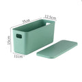 Axyaa Rectangular Desktop Storage Box with Lid - Multifunctional Organizer