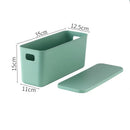 Axyaa Rectangular Desktop Storage Box with Lid - Multifunctional Organizer