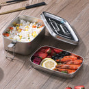 Axyaa Stainless Steel Bento Box: Large Double Layer Food Storage Container