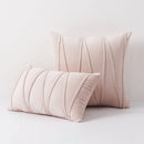 Blue Velvet Cushion Cover Set 18x18" - Axyaa Decorative Pillows for Living Room