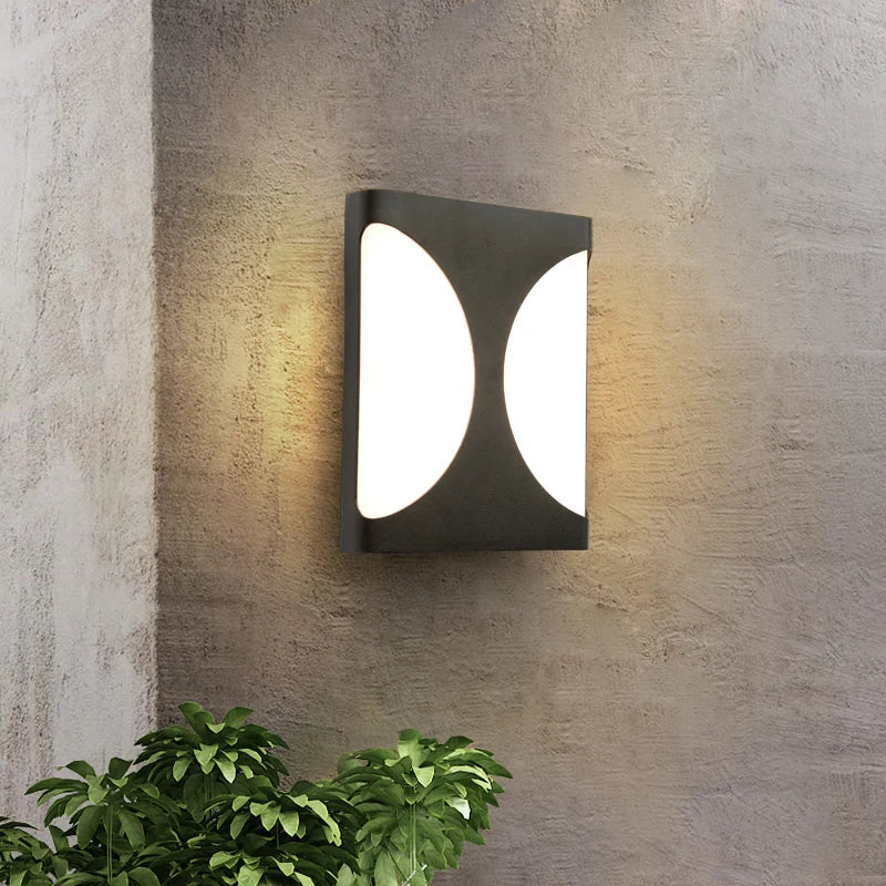 Axyaa 15W Outdoor LED Wall Lamps: Simple Waterproof Garden Porch Sconces