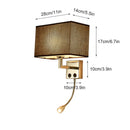 Axyaa Modern Minimalist LED Wall Lamps with Rectangle Texture Shade