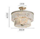 Axyaa Crystal Ceiling Lamp: Modern Minimalist Round Bedroom Light