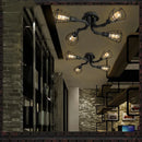 Axyaa Waterpipe Edison Chandelier: Vintage Industrial Loft Bar Cafe Dining Room Light