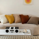 Axyaa Fleece Cushion Cover Set in Warm Neutral Tones