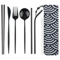 Axyaa Portable Travel Dining Set - Stainless Steel Cutlery with Pouch