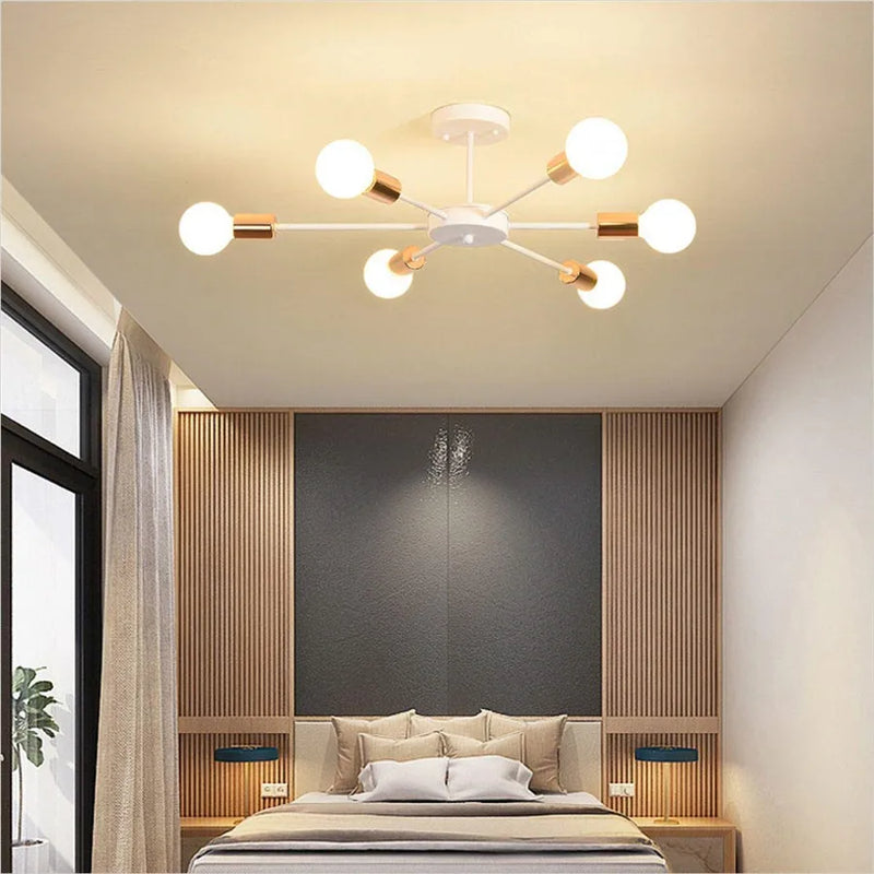Axyaa Metal Art Industrial Living Room Ceiling Chandelier
