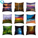 Axyaa Waterfall Maple Lake Forest Decor Pillow Cover Case