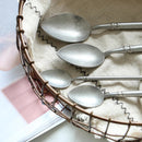 Axya Vintage Steak Cutlery Set | 4pcs 304 Stainless Steel Knife Fork Spoon | Golden Sliver