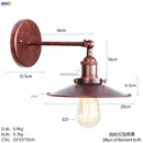 Axyaa Antique Gold Rustic Wall Lamps LED Industrial Wall Lights Loft Decor