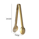 Axyaa Stainless Steel BBQ Steak Tongs - Hollow Grill Clamp & Kitchen Utensil