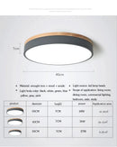 Axyaa Modern LED Ceiling Light for Living Room and Bedroom, Ultra-Thin Solid Wood Panel Surface Mount.