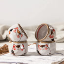 Axya Japanese Cat Teacup Porcelain Coffee Cup - Hand-painted Ceramic Cup