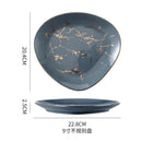 Axyaa Nordic Golden Marbling Ceramic Tableware Set for Dining