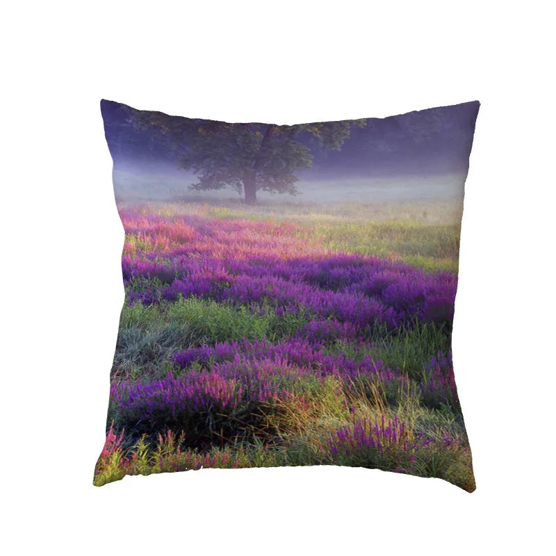 Axyaa Waterfall Maple Lake Forest Decor Pillow Cover Case