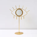 Axyaa Evil Eye Table Mirror: Gold Boho Makeup Mirror for Living Room and Bedroom