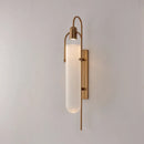 Axyaa Modern Gold/Black Glass Wall Sconce LED Light for Bedroom & Living Room