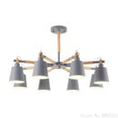 Axyaa Nordic Wood Chandelier: Modern Living Room Bedroom Pendant Light