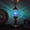 Axyaa Vintage Mosaic Glass Table Lamp Handcrafted Art Deco Bedside Night Light