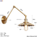 Axyaa Loft Industrial Swing Arm Wall Lamp with Vintage Edison Bulb