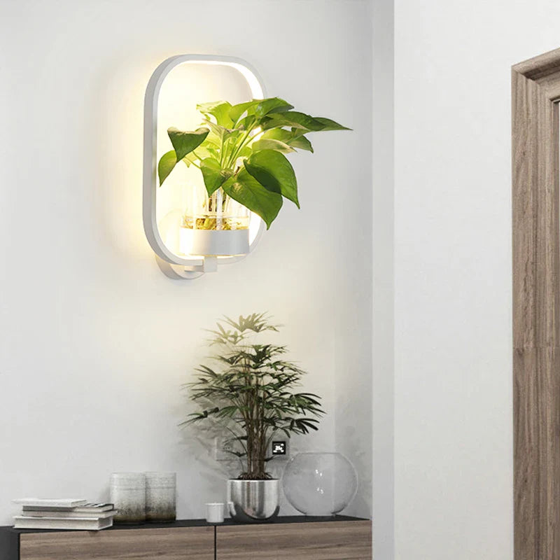 Axya LED Plant Wall Lamps Glass Water Wall Sconce Interior Decor Lighting