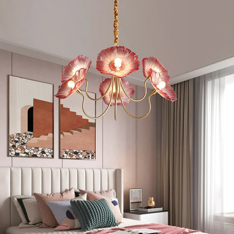 Axya Modern Nordic Flower Chandelier for Living & Dining Room