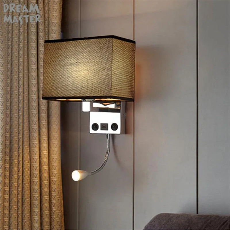 Axyaa Adjustable Reading Lamp LED Wall Light with 2 Switches