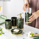 Axya Green Marble 5-Piece Bathroom Set by Axya