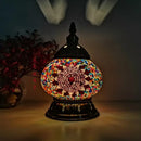 Axyaa Hand-inlaid Glass Mosaic Turkish Night Lamp for Bedroom Living Room