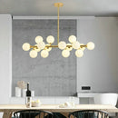 Axyaa Glass Ball LED Chandelier with Lampshade for Home Interior Lighting