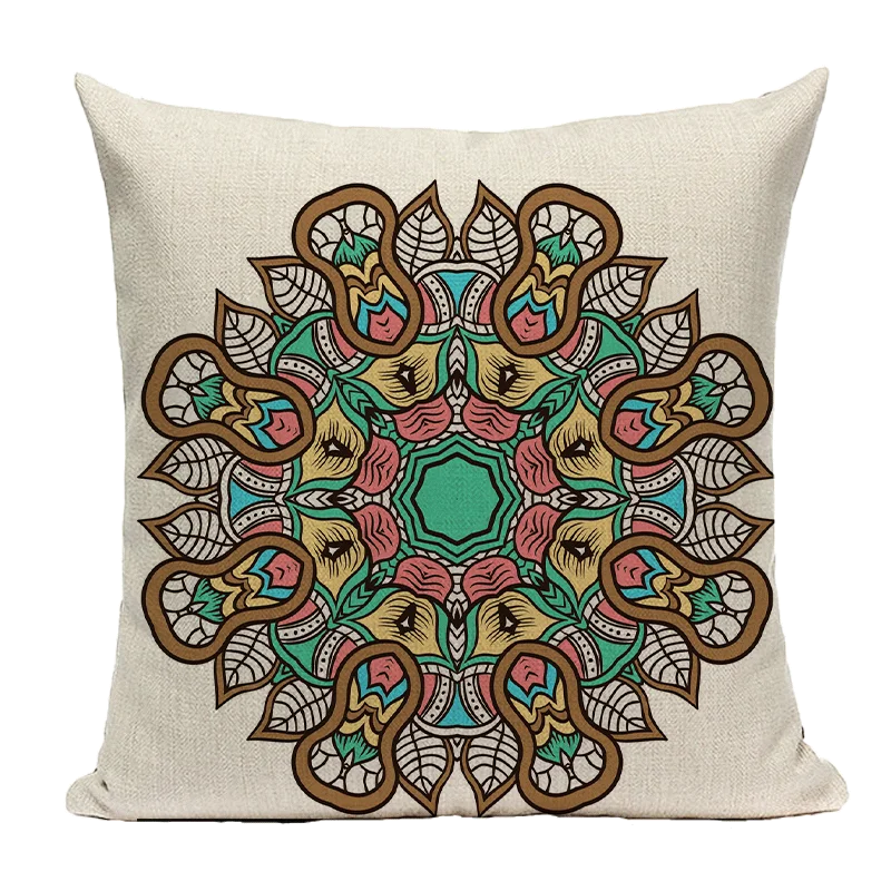 Bohemian Linen Cushion Cover 45x45 for Sofa - Axyaa Brand Home Decor