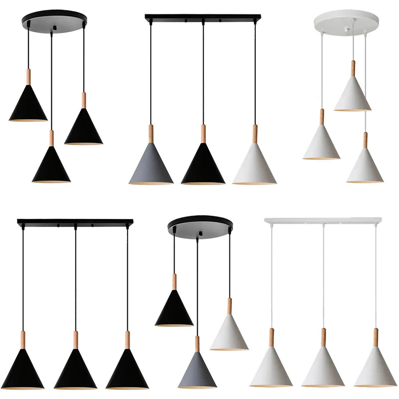 Axyaa Wood Pendant Light: Modern Nordic Dome Hanging Lamp for Home, Cafe, and Kitchen