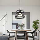 Axyaa Spiral Swirl Pendant Light - Modern Nordic Retro Loft Ribbon Shade.