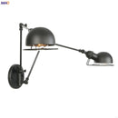 Axyaa Antique Black Wall Lamp 2 Heads Vintage Industrial Sconce LED Applique Murale