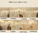Axyaa Modern Crystal Chandelier Lighting in Gold/Silver Finishes