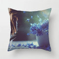 Axyaa Sunflower Lotus Lily Rose Pattern Pillow Cover for Home Chair Car Sofa