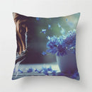 Axyaa Sunflower Lotus Lily Rose Pattern Pillow Cover for Home Chair Car Sofa